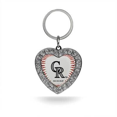 MLB Colorado Rockies Rhinestone Heart Key Ring GC7878, MPN: GC7878, 767345441195