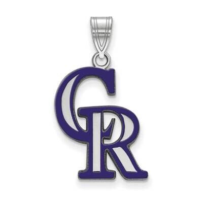 MLB Colorado Rockies Large Enamel Pendant Sterling Silver SS031ROK, MPN: SS031ROK, 191101774867