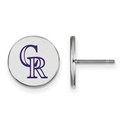 MLB Colorado Rockies Small Enamel Disc Earrings Sterling Silver SS032ROK, MPN: SS032ROK, 1911017748…