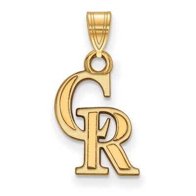 Colorado Rockies Small Pendant 14k Yellow Gold 4Y010ROK, MPN: 4Y010ROK, 886774870274