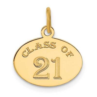 Oval Class of 2021 Charm 14k Gold YC1444, MPN: YC1444, 196904083406