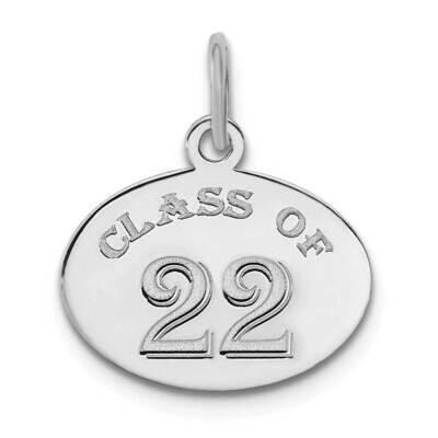 Oval Class of 2022 Charm 14k White Gold YC1450W, MPN: YC1450W, 196904070673