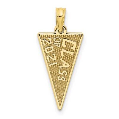 Class of 2021 Rally Flag Graduation Charm 10k Gold 10K9929, MPN: 10K9929,