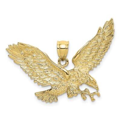 Eagle with Beak Touching Claws Charm 10k Gold 10K6526, MPN: 10K6526, 191101085352