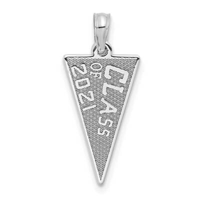 Class of 2021 Rally Flag Graduation Charm 14k White Gold K9929W, MPN: K9929W, 196904083154