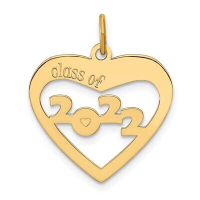 Class of 2022 Heart Cut Out 14k Gold YC1449, MPN: YC1449, 196904076293