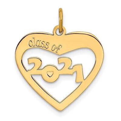 Class of 2021 Heart Cut Out 14k Gold YC1443, MPN: YC1443, 196904083093