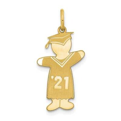 Class of 2021 Boy Cuddle Charm Sterling Silver Gold-plated XK1971GP, MPN: XK1971GP,
