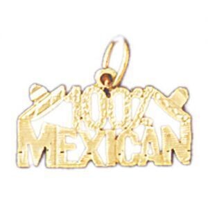 Dazzlers Jewelry One Hundred Per Cent Mexican Pendant Necklace Charm Bracelet in Yellow, White or R…