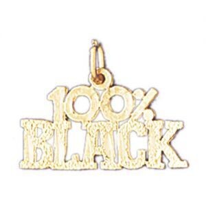 Dazzlers Jewelry One Hundred Per Cent Black Pendant Necklace Charm Bracelet in Yellow, White or Ros…