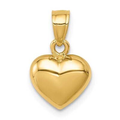 One-sided Heart Pendant 14k Gold Polished  C4743, MPN: C4743,