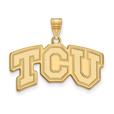 Texas Christian University Medium Pendant Gold-plated Silver GP003TCU, MPN: GP003TCU, 886774896502