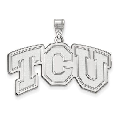 Texas Christian University Large Pendant 14k White Gold 4W004TCU, MPN: 4W004TCU, 886774831107
