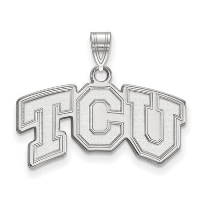 Texas Christian University Small Pendant 10k White Gold 1W002TCU, MPN: 1W002TCU, 886774768977