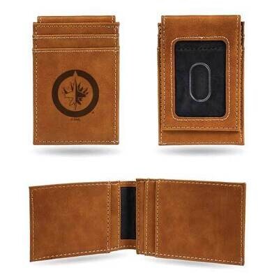 NHL Winnipeg Jets Brown Faux Leather Front Pocket Wallet GC7623, MPN: GC7623, 767345896117