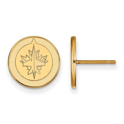 Winnipeg Jets Small Post Earring Gold-plated Silver GP008JTS, MPN: GP008JTS, 886774907321