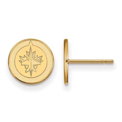 Winnipeg Jets x-Small Post Earring 14k Yellow Gold 4Y007JTS, MPN: 4Y007JTS, 886774866048