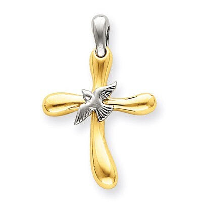 Dove Cross Pendant 14k Two-Tone Gold K1189, MPN: K1189, 883957265735