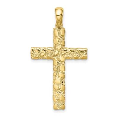 Nugget Cross Pendant 10k Gold 10XR1834, MPN: 10XR1834,