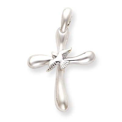 Dove Cross Pendant Sterling Silver QC4348, MPN: QC4348, 883957910826