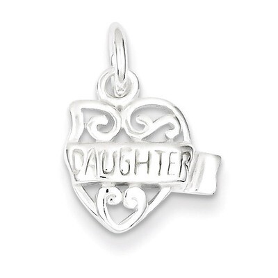 Heart Daughter Charm Sterling Silver QC6014, MPN: QC6014, 883957914084
