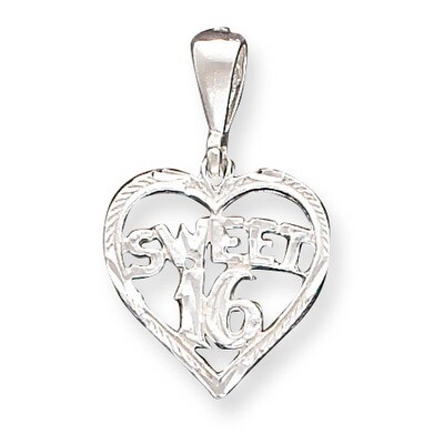HEART SWEET 16 Charm Sterling Silver QC1592, MPN: QC1592, 883957905327