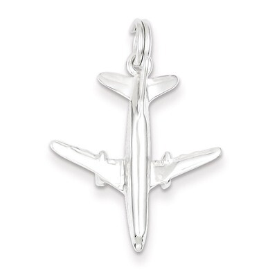Airplane Charm Sterling Silver QC4791, MPN: QC4791, 723252104691