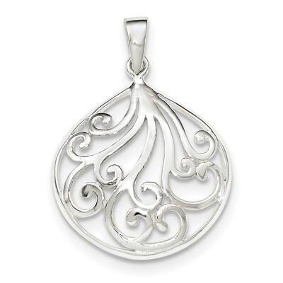 Swirl Pendant Sterling Silver QP4338, MPN: QP4338, 191101361784