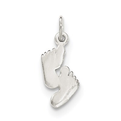 Feet Pendant Sterling Silver Polished QC8545, MPN: QC8545, 886774760216