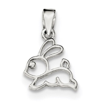 Bunny Pendant Sterling Silver Polished QC8606, MPN: QC8606, 191101470813
