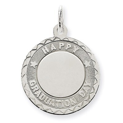 Happy Graduation Disc Charm Sterling Silver QC2428, MPN: QC2428, 883957529066