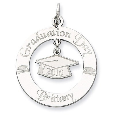 Personalizable Graduation Charm Sterling Silver QC7203, MPN: QC7203, 883957598536
