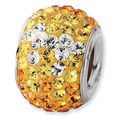Yellow Graduated Crystal Bead Sterling Silver QTA135