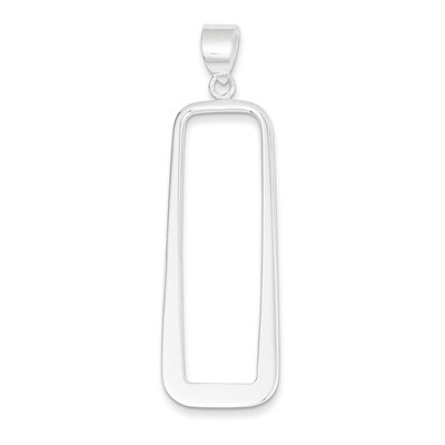Rectangle Pendant Sterling Silver QP733, MPN: QP733, 723252365191