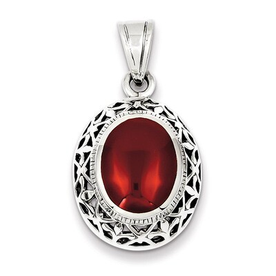 Carnelian Pendant Sterling Silver QP597, MPN: QP597, 883957961057