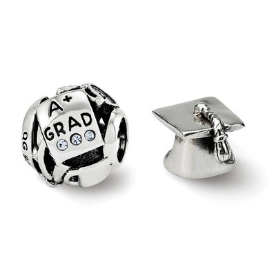 Graduation Boxed Bead Set Sterling Silver QRSET136, MPN: QRSET136, 191101500312