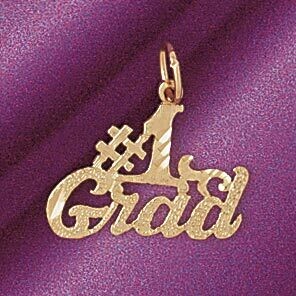 Dazzlers Jewelry Graduation Pendant Necklace Charm Bracelet in Yellow, White or Rose Gold 6480, MPN…