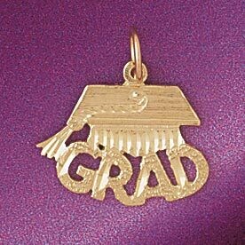 Dazzlers Jewelry Graduation Pendant Necklace Charm Bracelet in Yellow, White or Rose Gold 6479, MPN…