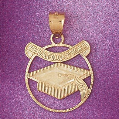 Dazzlers Jewelry Graduation Pendant Necklace Charm Bracelet in Yellow, White or Rose Gold 6459, MPN…