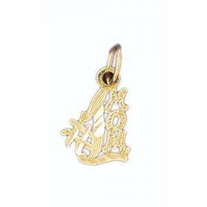 Dazzlers Jewelry Number One Mom Pendant Necklace Charm Bracelet in Yellow, White or Rose Gold 9818,…
