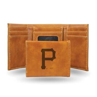 MLB Pittsburgh Pirates Brown Faux Leather Trifold Wallet GC7667, MPN: GC7667, 767345898630