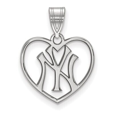 New York Yankees Pendant in Heart Sterling Silver SS017YAN, MPN: SS017YAN, 886774628264