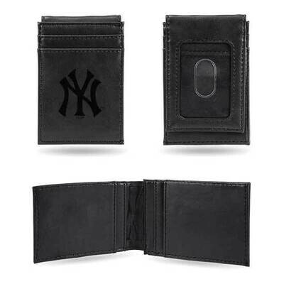 MLB New York Yankees Black Faux Leather Front Pocket Wallet GC7414, MPN: GC7414, 767345894663