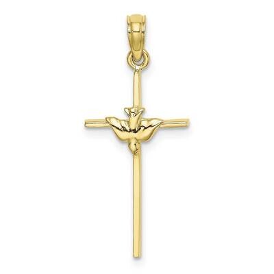Dove On Stick Cross Charm 10k Gold 10K8330, MPN: 10K8330, 63721818910