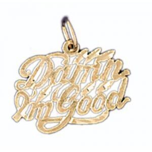 Dazzlers Jewelry Damn I Am Good Pendant Necklace Charm Bracelet in Yellow, White or Rose Gold 10535…