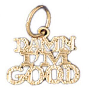 Dazzlers Jewelry Damn I Am Good Pendant Necklace Charm Bracelet in Yellow, White or Rose Gold 10532…