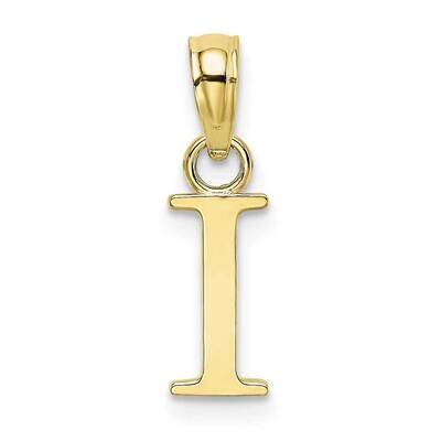 I Block Initial Charm 10k Gold Polished 10K6423I, MPN: 10K6423I,