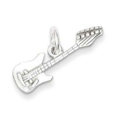 Electric Guitar Charm Sterling Silver QC7774, MPN: QC7774, 883957488738