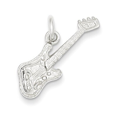 Electric Guitar Charm Sterling Silver QC787, MPN: QC787, 883957917139