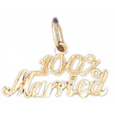 Dazzlers Jewelry 100% Married Pendant Necklace Charm Bracelet in Yellow, White or Rose Gold 10675, …